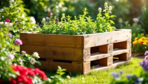 Warum ein selbstgebautes Hochbeet aus Holzpaletten das Gärtnern erleichtert und wie Sie es anfertigen